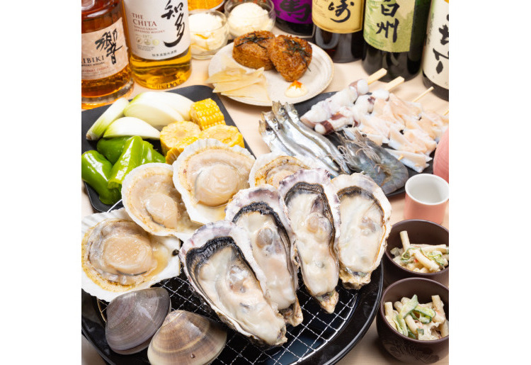 ★2H飲み放題付き★満足度◎ガッツリ浜焼き楽しむなら！◆海鮮BBQコース◆