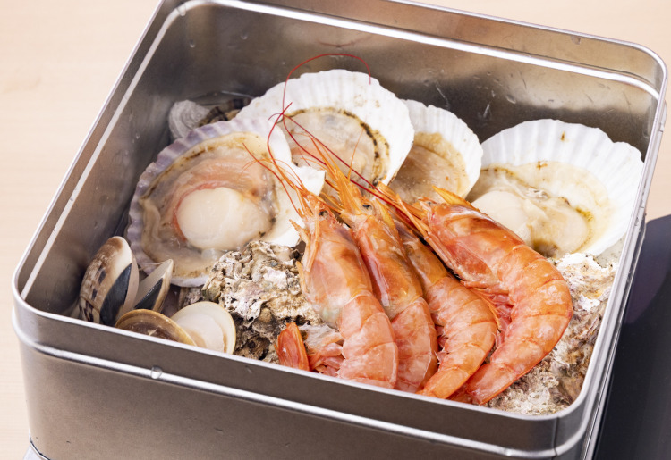 海老と貝のカンカン焼き